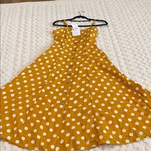 Spaghetti strapped polka dot dress